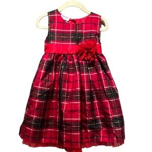 Blueberi Boulevard 3T Red Black Plaid Dress